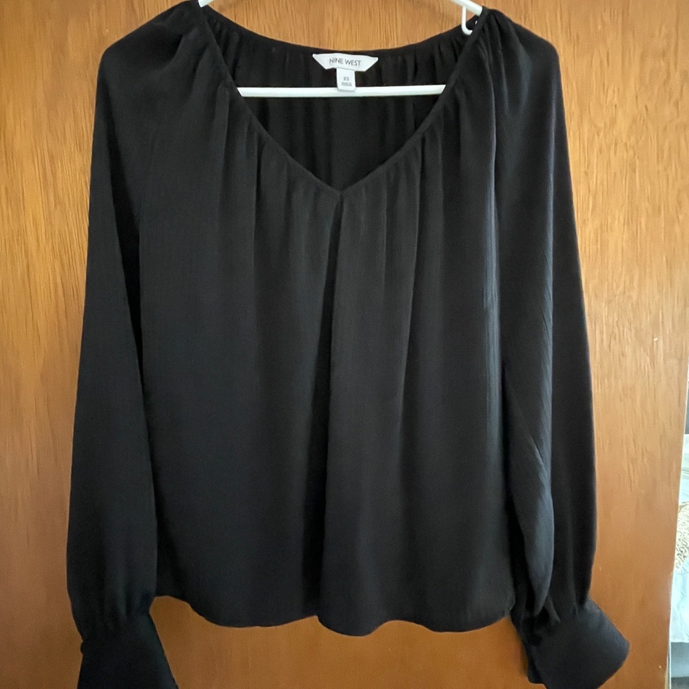 Nine West Black Blouse Sleek and Versatile
